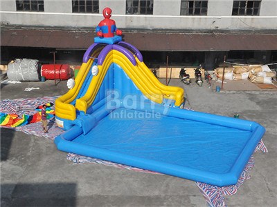 Spiderman Inflatable Water Slide Park，Best Inflatable Water Park For Sale BY-AWP-117